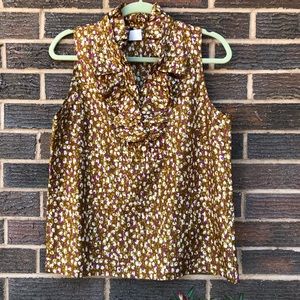 J Crew silk sleeveless floral blouse